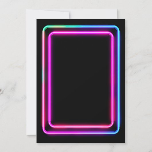 Game On Neon Video Game Boy Verjaardagsfeestje Kaart (Achterkant)