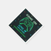 Game On Neon Video Game Kinderen Verjaardags Serve Servet (Hoek)