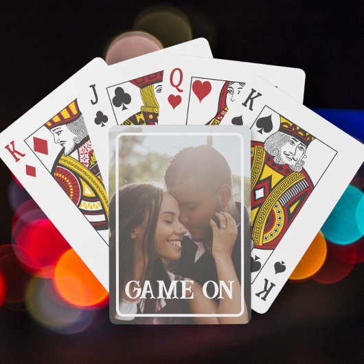 Game On Photo Personated Pokerkaarten
