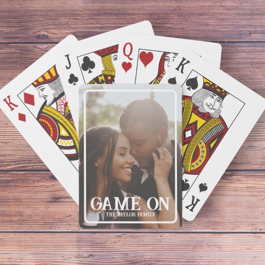 Game On Photo Personated Pokerkaarten