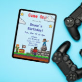 Game On! Pixel Block Game Birthday Kaart