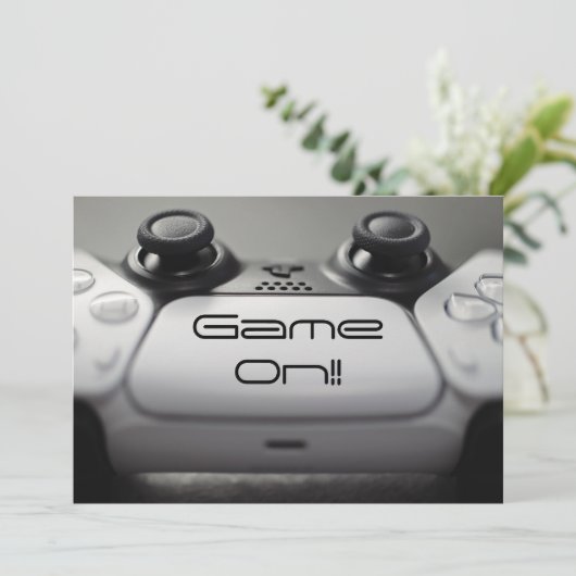 "Game ON!!" PlayStation-feest Kaart (Staand voorkant)