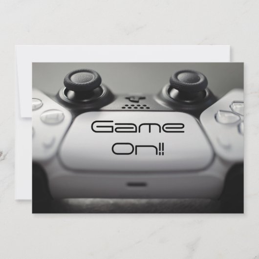 "Game ON!!" PlayStation-feestje Kaart (Voorkant)
