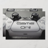 "Game ON!!" PlayStation-feestje Kaart (Voorkant / Achterkant)