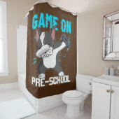 Game on preschool Franse Bulldog game terug naar l Douchegordijn (In situ)