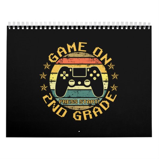 Game On Press Start 2e graad Terug naar school Kalender (Hoes)