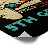 Game On Press Start 5th Grade Gamer Terug naar sch Poster (Hoek)