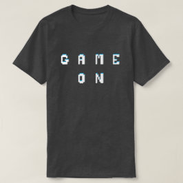 Game on retro pixelstijltekst grafisch t-shirt