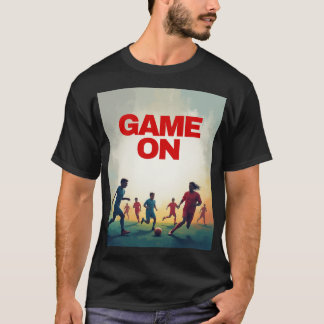 "Game On Retro Vintage Voetbalspeler T-shirts" T-shirt