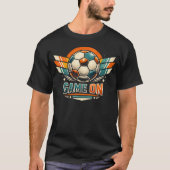 Game On Retro Voetbal T-shirt (Voorkant)