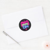 Game on ronde sticker (Envelop)