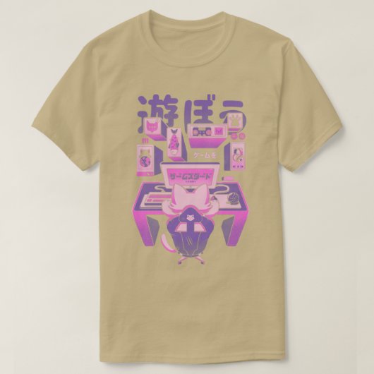 Game On Schattige Geek Nerd Kat Kado T-shirt (Design voorkant)
