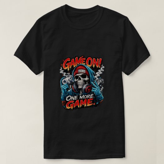 Game On Skull Gamer T-shirt (Design voorkant)