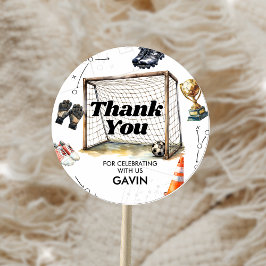 Game On Soccer Birthday Party Ronde Sticker