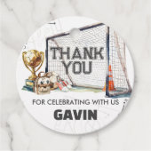 Game On Soccer Boy Birthday Bedankjes Labels (Voorkant)
