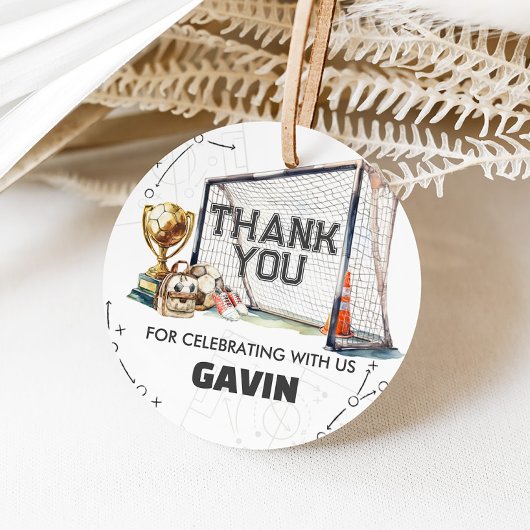 Game On Soccer Boy Birthday Bedankjes Labels