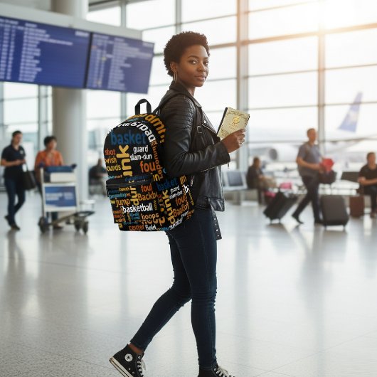 Game On the Go: Basketbal Accessoire Kleurrijke Te Bedrukte Rugzak