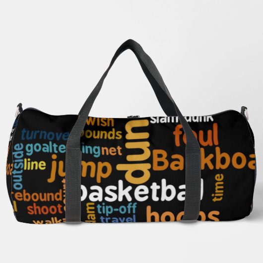 Game On the Go: Basketbal Accessoire Kleurrijke Te Plunjezak (Voorkant)