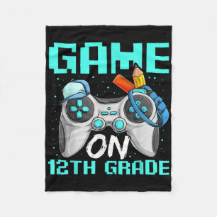Game On Twaalfde Klas T-shirts, Grappige Gamer Jon Fleece Deken