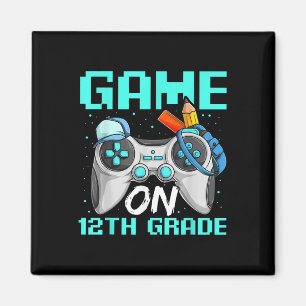 Game On Twaalfde Klas T-shirts, Grappige Gamer Jon Magneet
