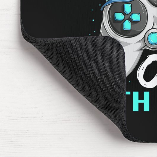 Game On Twelfth Grade Shirts, Funny Gamer Boy Back Muismat (Hoek)