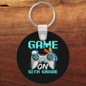 Game On Twelfth Grade Shirts, Funny Gamer Boy Back Sleutelhanger (Voorkant)