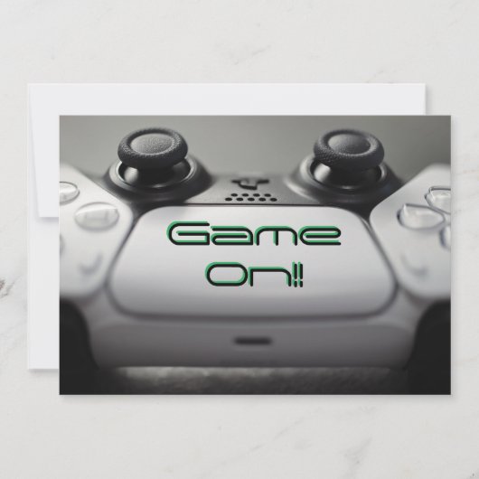 "Game On" Verjaardagsfeestje voor gamers Kaart (Voorkant)