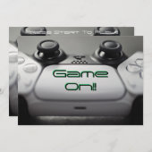 "Game On" Verjaardagsfeestje voor gamers Kaart (Voorkant / Achterkant)