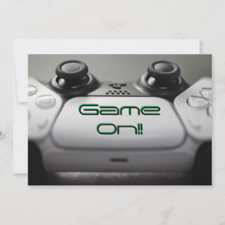 "Game On" Verjaardagsfeestje voor gamers Kaart