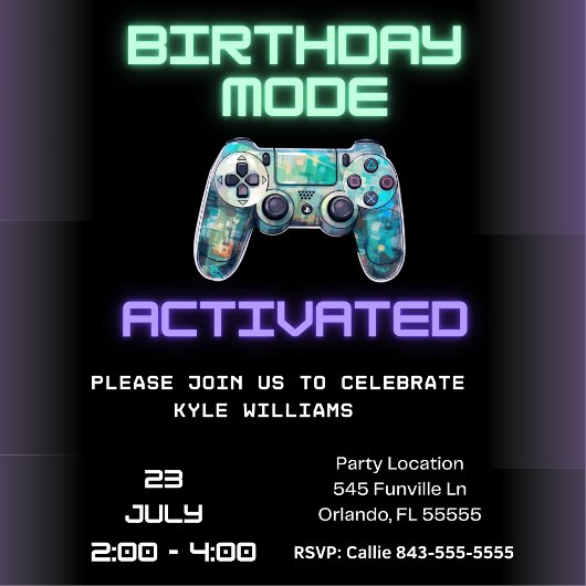 Game On: Verjaardagsmodus geactiveerd! Niveau Kaart