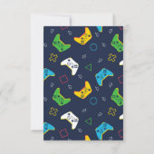 Game On Video Game Boy Birthday Bedankkaart (Achterkant)