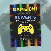 Game On Video Game Controller Gaming Birthday Kaart