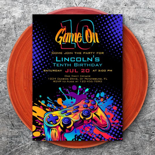 Game On Video Game Controller Verjaardag Kaart