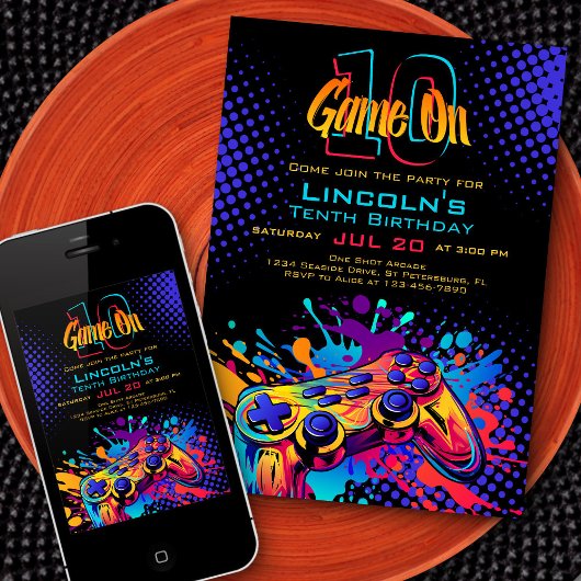 Game On Video Game Controller Verjaardag Kaart