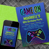 Game On Video Game Marine Verjaardag Kaart