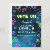 Game On Video Game Uitnodiging (Voorkant)