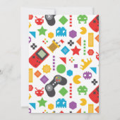 Game On Video Game Verjaardagsfeestje Kaart (Achterkant)