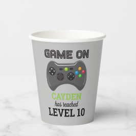 Game On Videogame Level Up verjaardag Papieren Bekers