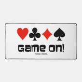 Game On! Vier Kaart Kleuren Bridge Attitude Bureaumat (Voorkant)