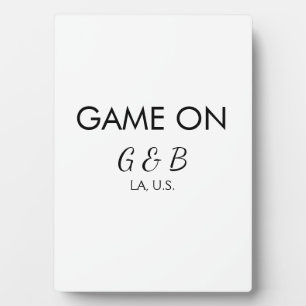 Game on voeg koppelnaam huwelijksfeest plaats stad fotoplaat