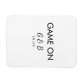 Game on voeg naam koppel huwelijksfeest plaats sta magneet (Horizontaal)