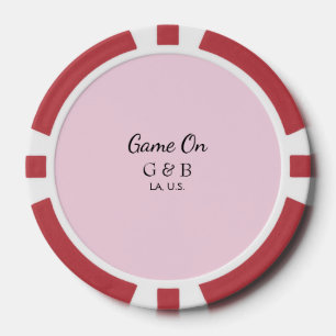 Game on voeg stel naam huwelijksfeest plaats stad poker chips