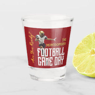 Game On Voetballer in het Rood Shot Glas