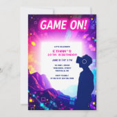 Game On voor kinderen en gamers VR verjaardagsfees Kaart (Voorkant)