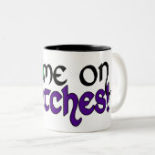 Game On WITCHES - Zwarte tekst - mok 11oz (Voorkant rechts)