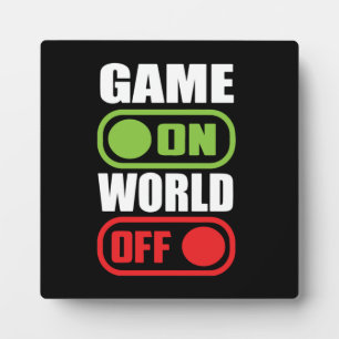 Game On, World Off - Grapy Video Gamer, Gaming Fotoplaat