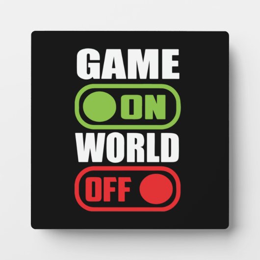 Game On, World Off - Grapy Video Gamer, Gaming Fotoplaat (Voorkant)