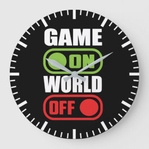 Game On, World Off - Grapy Video Gamer, Gaming Grote Klok