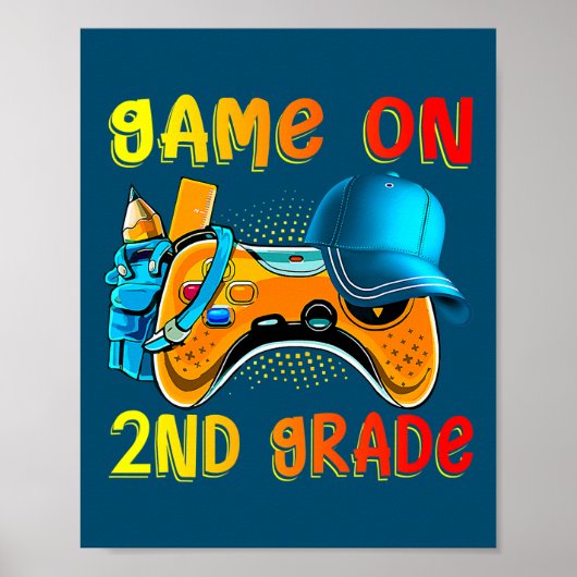 Game op 2e graad terug naar school 2e graad poster (Voorkant)