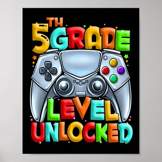 Game op 5e graad terug naar school 5e graad niveau poster (Voorkant)